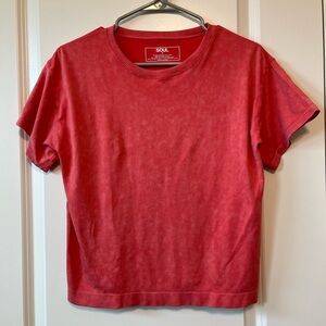 Soulcycle pink washed crop top